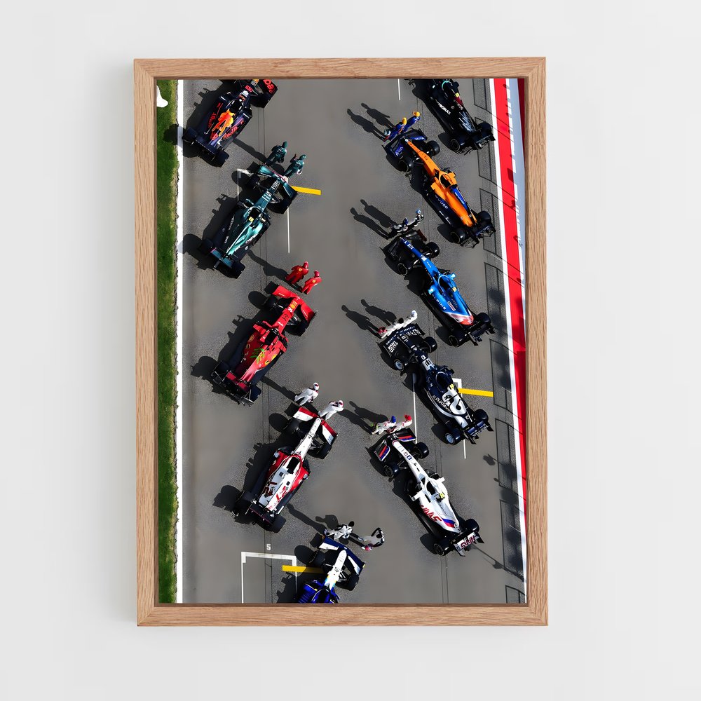 Poster L'Escadrille des Vitesses – affiche Voitures de Formule 1 (vue 4)